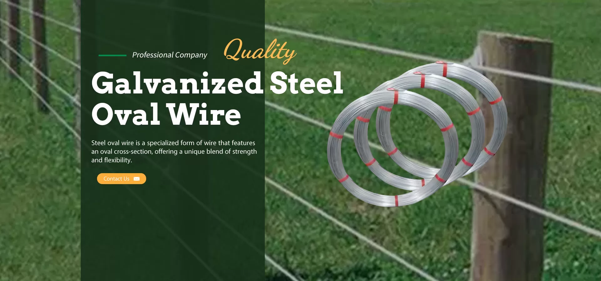 Galvanized Steel Oval Wire
